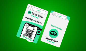 TripAdvisor Yorum kartı Nfc Kara kodlu